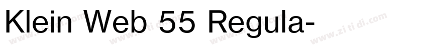 Klein Web 55 Regula字体转换 Klein Web 55 Regula字体转换